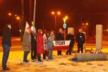 Pomnik znajdujący się na rondzie Sybiraków - Tychy